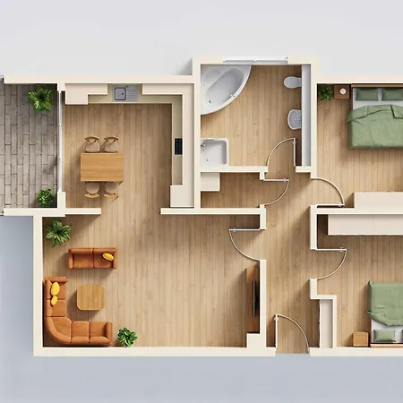 Apartment Hauptstrasse 102 Whg 4 *